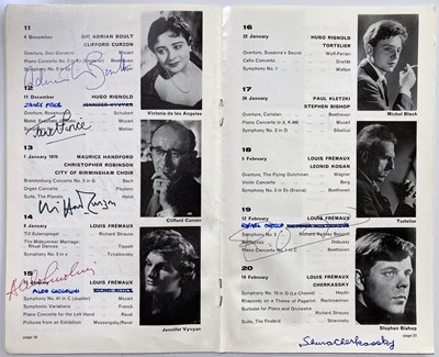 Lot 301 - BERLIN SYMPHONY ORCHESTRA 1969/70 SEASON PROGRAMME SIGNED BY OISTRAKH AND MORE.