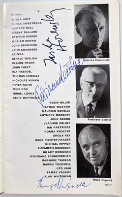 Lot 302 - BIRMINGHAM SYMPHONY ORCHESTRA PROSPECTUS 1969/70 SIGNED BY COSMA / DORATI / MILSTEIN AND MORE.