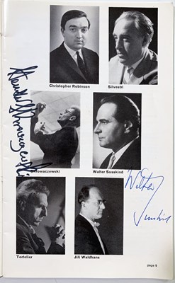 Lot 302 - BIRMINGHAM SYMPHONY ORCHESTRA PROSPECTUS 1969/70 SIGNED BY COSMA / DORATI / MILSTEIN AND MORE.