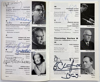 Lot 302 - BIRMINGHAM SYMPHONY ORCHESTRA PROSPECTUS 1969/70 SIGNED BY COSMA / DORATI / MILSTEIN AND MORE.