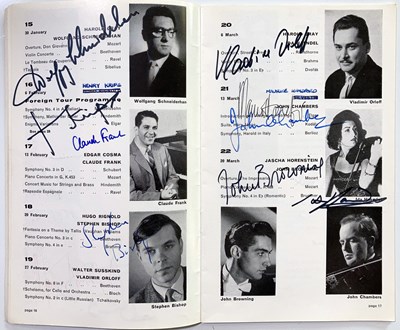 Lot 302 - BIRMINGHAM SYMPHONY ORCHESTRA PROSPECTUS 1969/70 SIGNED BY COSMA / DORATI / MILSTEIN AND MORE.