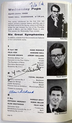 Lot 302 - BIRMINGHAM SYMPHONY ORCHESTRA PROSPECTUS 1969/70 SIGNED BY COSMA / DORATI / MILSTEIN AND MORE.