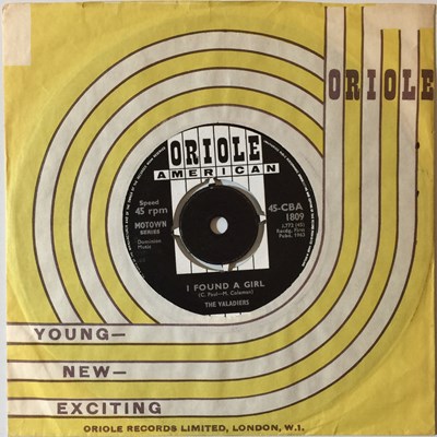 Lot 194 - THE VALADIERS - I FOUND A GIRL 7" (FANTASTIC CONDITION ORIGINAL UK COPY - ORIOLE 45-CBA 1809)