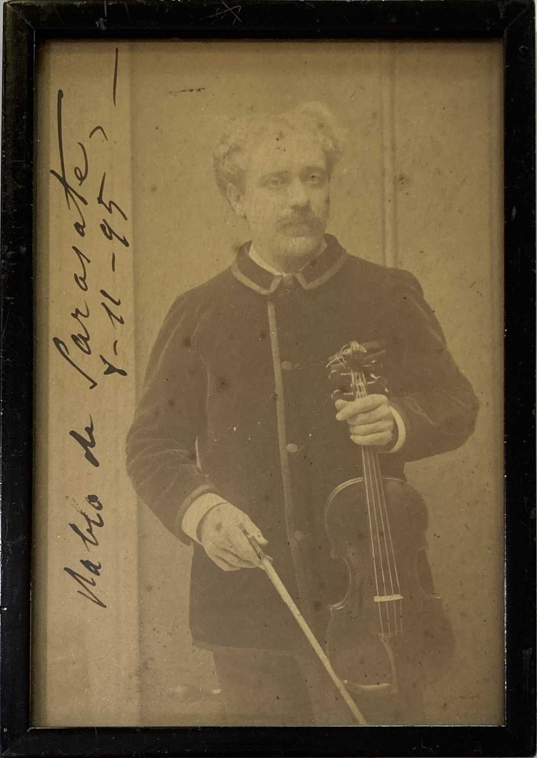 Lot 322 - PABLO DE SARASATE - A SIGNED VINTAGE PHOTOGRAPH.