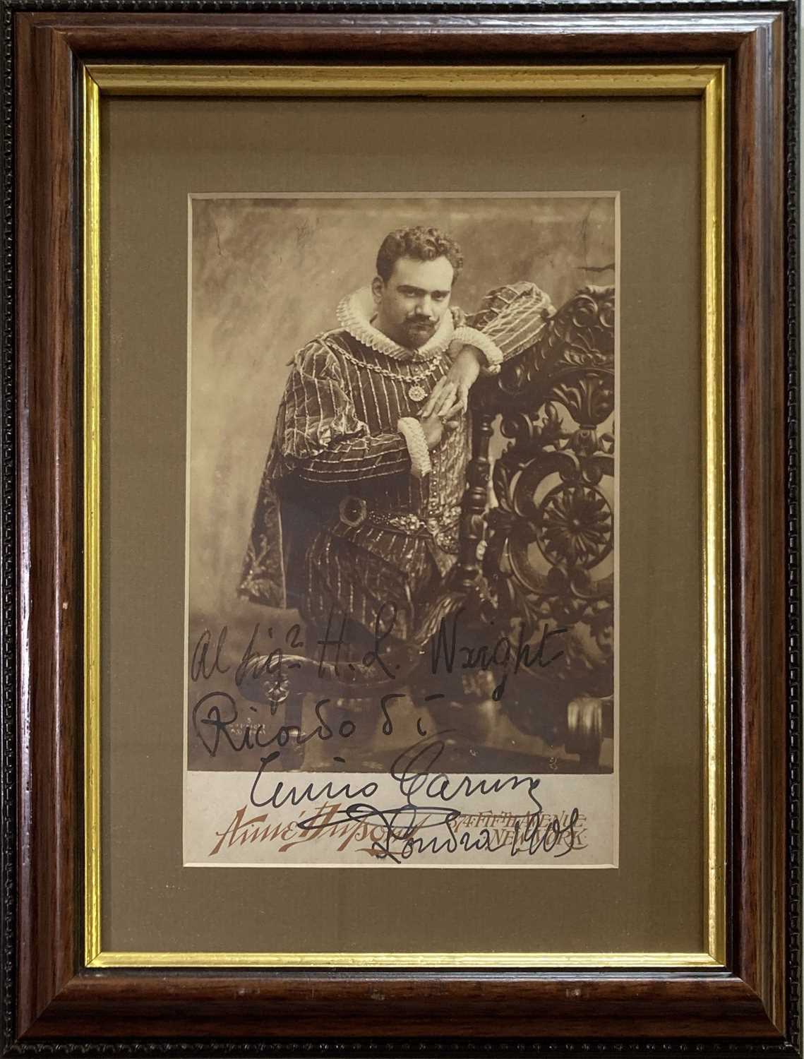 Lot 326 ENRICO CARUSO 1873 1921 A SIGNED