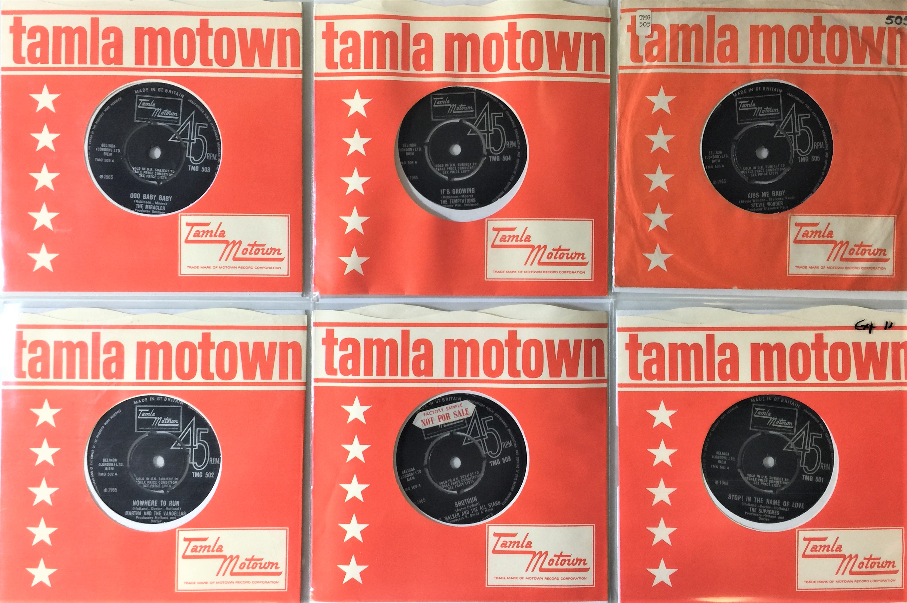 Lot 223 - TAMLA MOTOWN - 1965 UK 7" COLLECTION (TMG