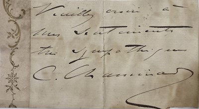 Lot 345 - EARLY 20TH C COMPOSERS/ MUSICIANS - AUTOGRAPHS BY TOSTI / LEHAR / CHAMINADE.