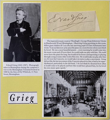 Lot 360 - EDVARD GRIEG (1843 - 1907)