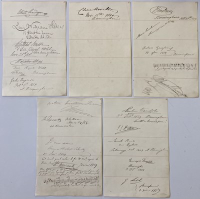 Lot 369 - OPERA SINGERS AND MUSICIANS - A SIGNED GUESTBOOK FOR A BIRMINGHAM CONCERT VENUE C 1858-60