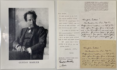 Lot 372 - GUSTAV MAHLER (1869-1911).