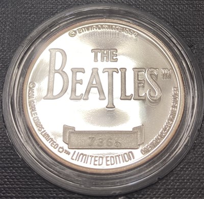 Lot 120 - THE BEATLES 1990 LTD EDITION SILVER COIN