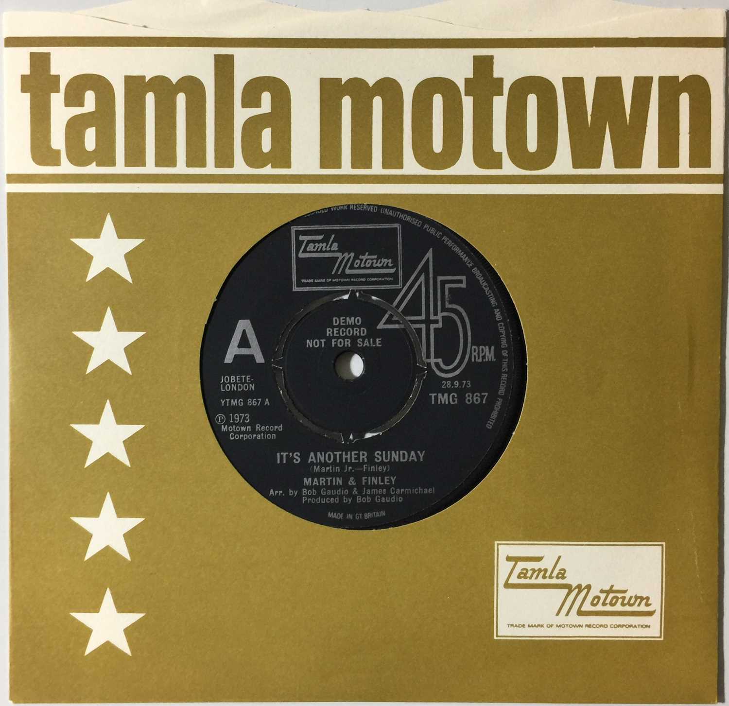 Lot 248 - TMG 867 (DEMO) - MARTIN & FINLEY - IT'S ANOTHER SUNDAY 7"