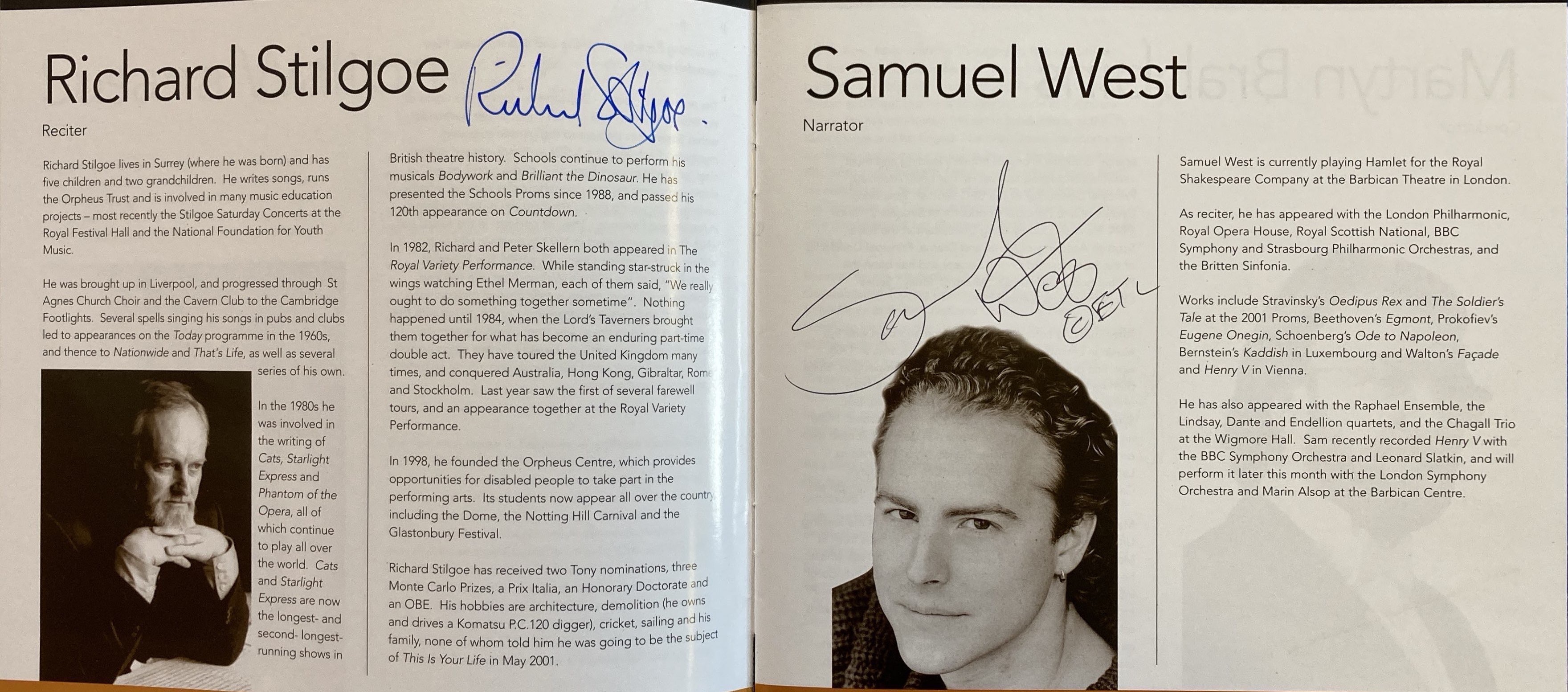 Lot 393 - CLASSICAL MUSIC PROGRAMMES - SIGNED.