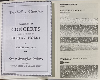 Lot 396 - GUSTAV HOLST (1874-1934).