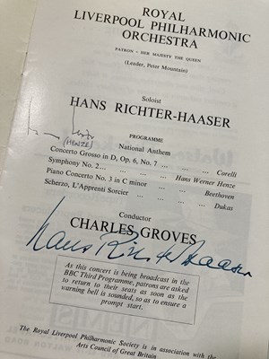 Lot 397 - CLASSICAL MUSIC - SIGNED CONCERT PROGRAMMES.