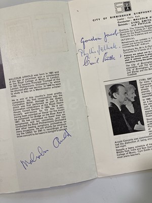 Lot 397 - CLASSICAL MUSIC - SIGNED CONCERT PROGRAMMES.