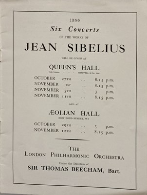 Lot 398 - CLASSICAL MUSIC - CONCERT PROGRAMMES PRE 1950.