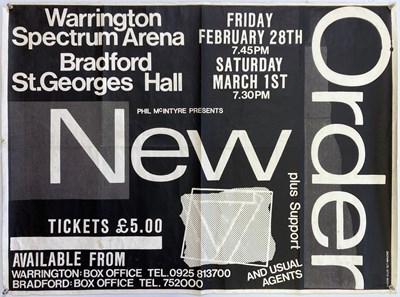 Lot 440 - NEW ORDER BRADFORD/WARRINGTON POSTER 1986.