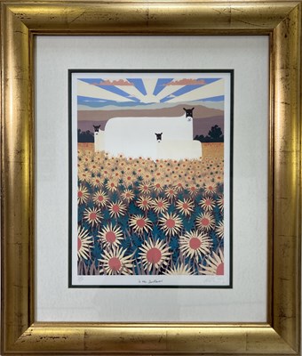 Lot 62 - MACKENZIE THORPE (1956) - SIGNED LIMITED EDITION PRINT - IN THE SUN FLOWERS.