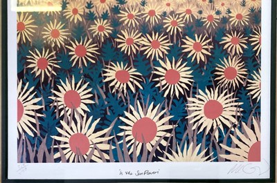 Lot 62 - MACKENZIE THORPE (1956) - SIGNED LIMITED EDITION PRINT - IN THE SUN FLOWERS.