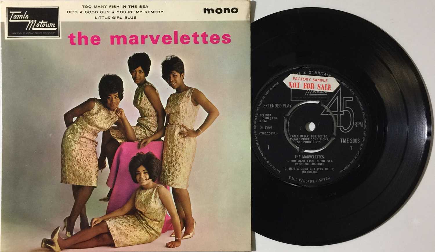 Lot 267 - THE MARVELETTES - TOO MANY FISH IN THE SEA EP (ORIGINAL UK TAMLA MOTOWN COPY - TME 2003)