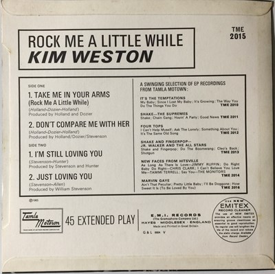 Lot 270 - KIM WESTON - ROCK ME A LITTLE WHILE EP (ORIGINAL UK COPY - TAMLA MOTOWN TME 2015)