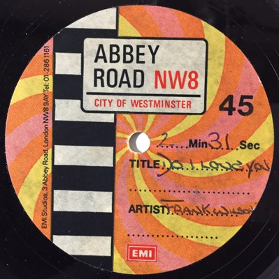 Lot 272 - FRANK WILSON - DO I LOVE YOU (INDEED I DO) 7" - UK ABBEY ROAD ACETATE RECORDING