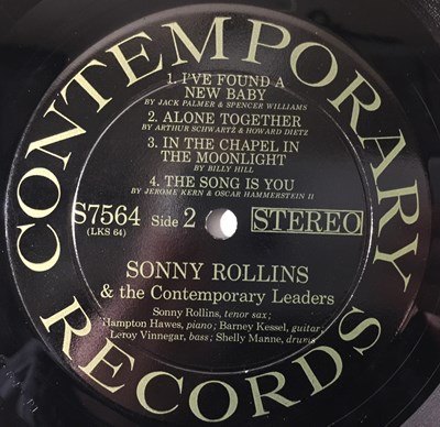 Lot 302 - SONNY ROLLINS - SONNY ROLLINS AND THE CONTEMPORARY LEADERS (S7564)