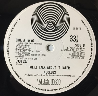 Lot 18 - NECLEUS - WE'LL TALK ABOUT IT LATER LP (UK VERTIGO SWIRL - 6360 027)
