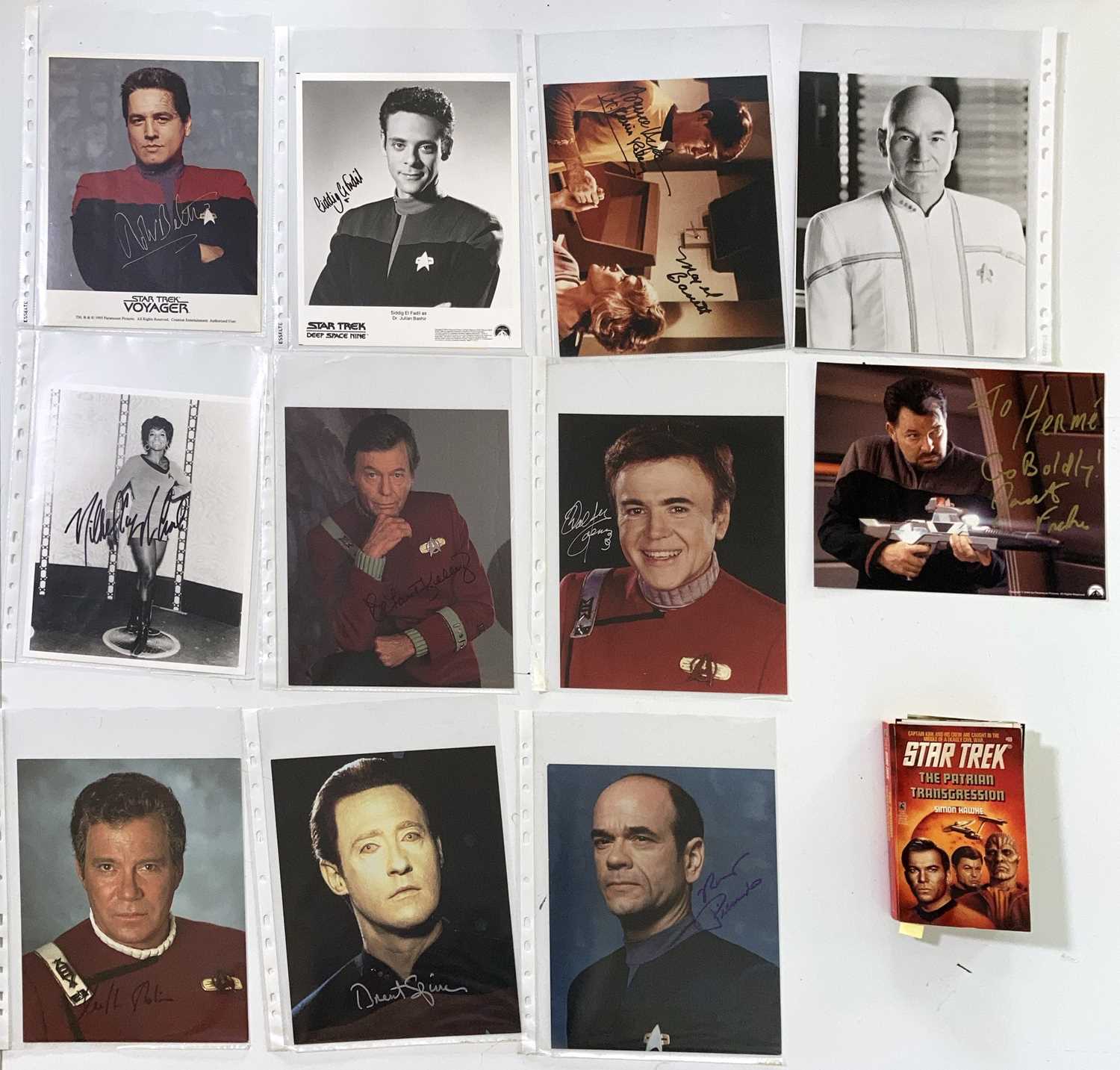 Lot 140 - STAR TREK - CAST AND CREW AUTOGRAPHS.