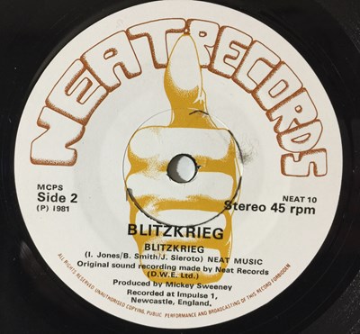 Lot 91 - BLITZKRIEG - BURIED ALIVE C/W BLITZKRIEG 7" (ORIGINAL UK COPY - NEAT RECORDS NEAT 10)