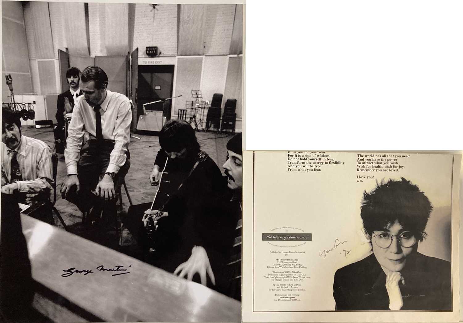 Lot 159 - YOKO ONO / GEORGE MARTIN AUTOGRAPHS