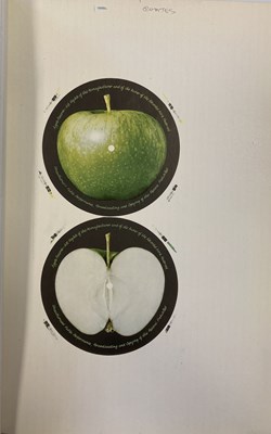 Lot 161 - THE BEATLES / APPLE RECORDS 1971 PROOF APPLE LABEL DESIGNS