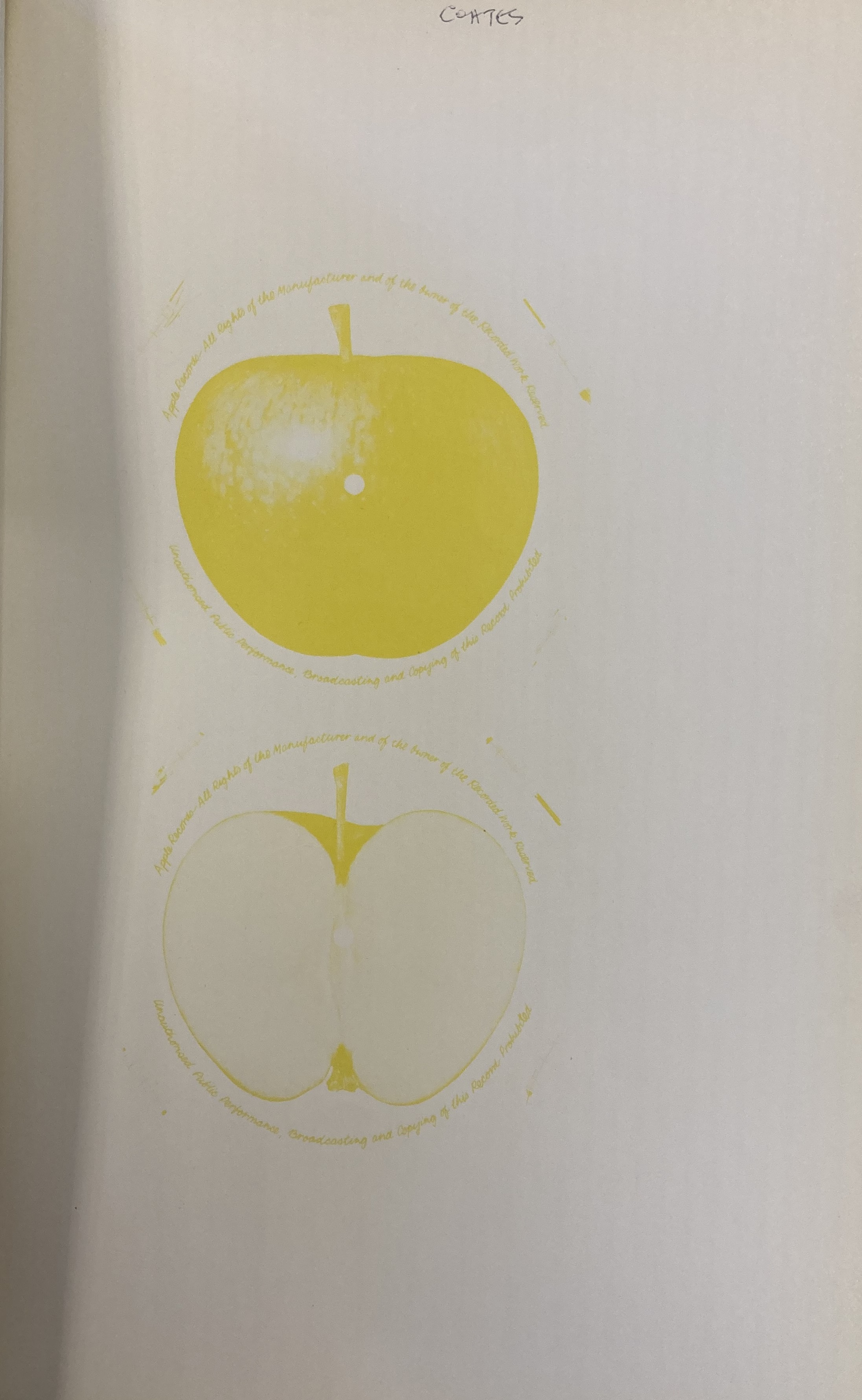 Lot 161 - THE BEATLES / APPLE RECORDS 1971 PROOF APPLE