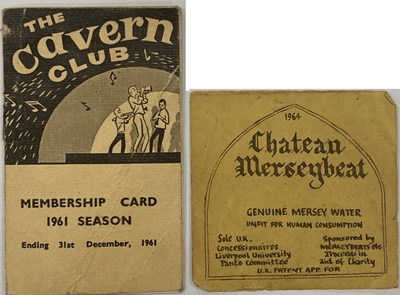 Lot 162 - ORIGINAL CAVERN CLUB MEMBERSHIP CARD 1961