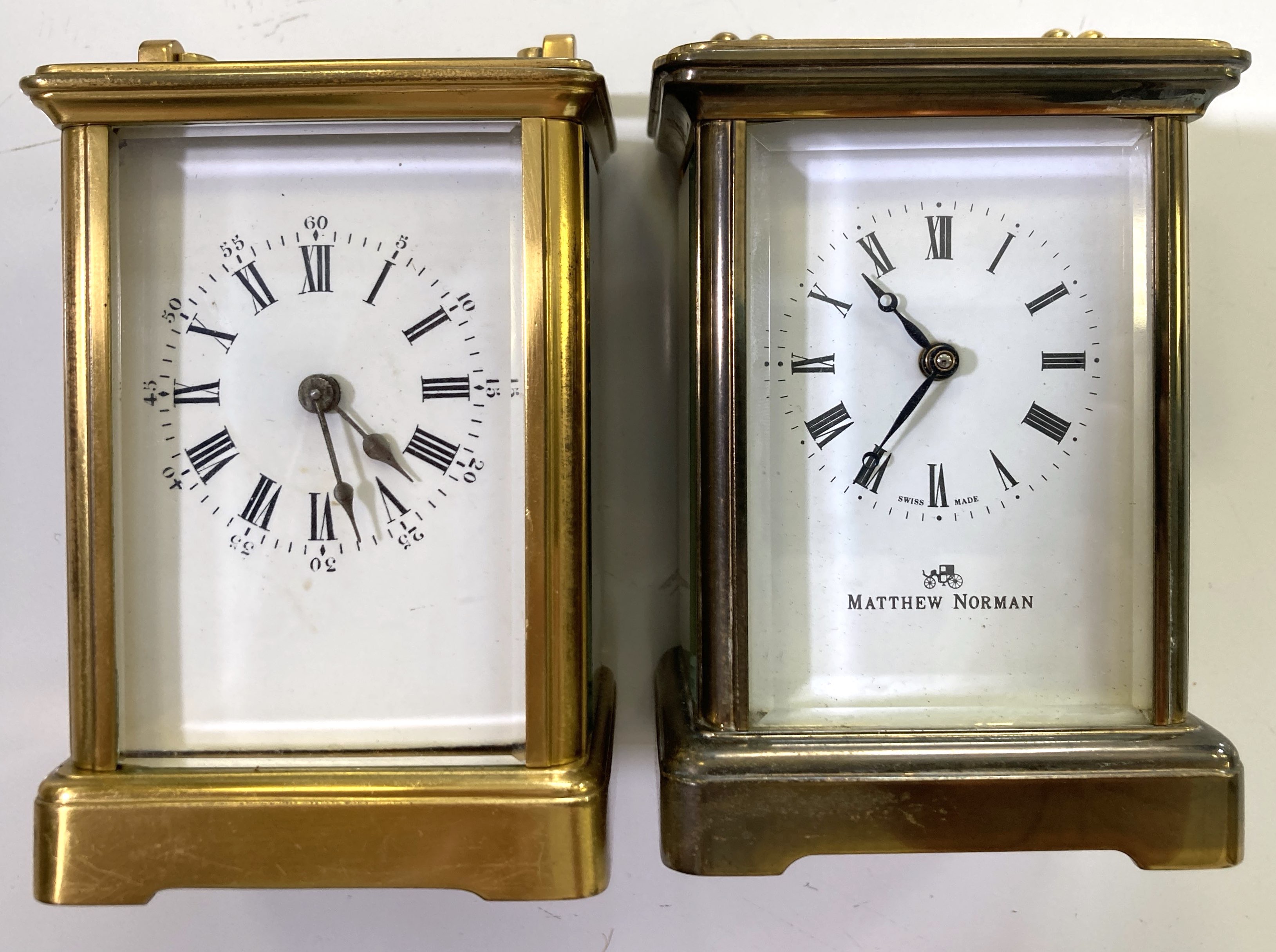 Lot 74 - CARRIAGE CLOCKS INC BY MATTHEW NORMAN.