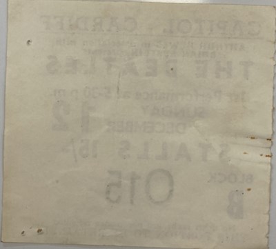 Lot 164 - THE BEATLES CAPITOL THEATRE CARDIFF 1965 TICKET STUB