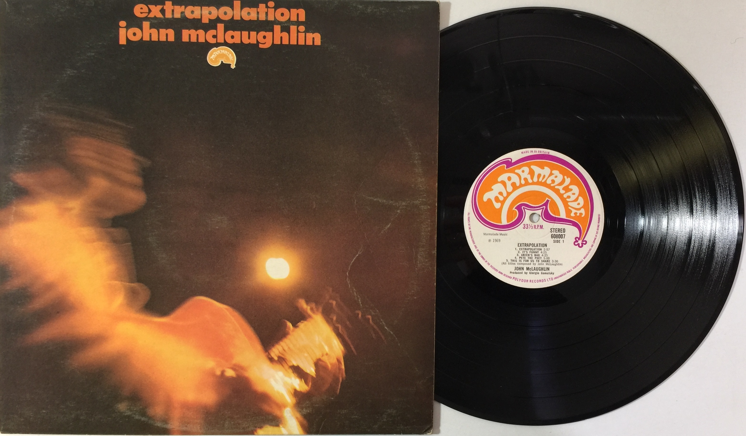 john mclaughlin - extrapolation lp (original uk copy - marmalade