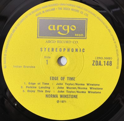 Lot 78 - NORMA WINSTONE - EDGE OF TIME LP (ORIGINAL UK COPY - ARGO ZDA 148)