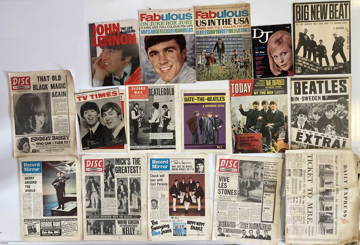 Lot 168 - BEATLES 1960S SCRAPBOOK AND ORIGINAL