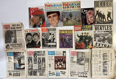 Lot 168 - BEATLES 1960S SCRAPBOOK AND ORIGINAL MAGAZINES AND NEWSPAPERS