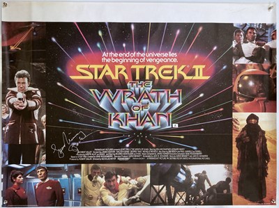 Lot 113 - STAR TREK - WRATH OF KHAN (1982) POSTER SIGNED BY LEONARD NIMOY.