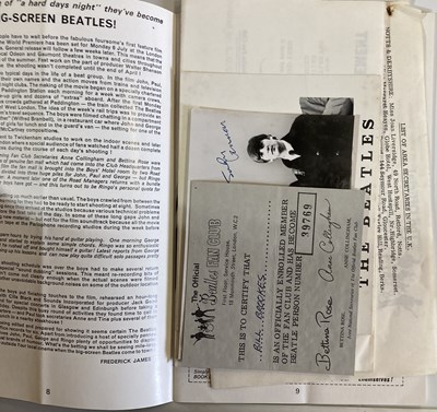 Lot 170 - ORIGINAL FAN CLUB EPHEMERA & BEATLES VALEX PHOTOGRAPHS AND POSTCARDS