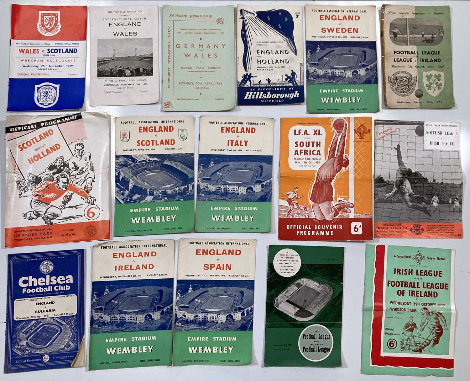 Lot 50 - 1950S/60S FOOTBALL PROGRAMMES - INTERNATIONAL