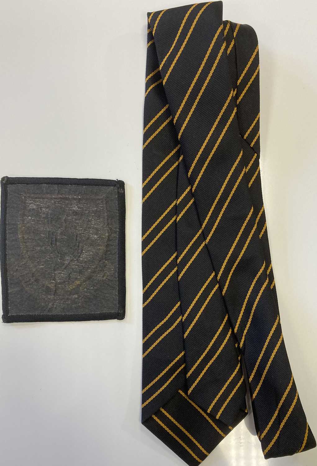 Lot 174 - THE BEATLES QUARRY BANK SCHOOL BADGE AND TIE