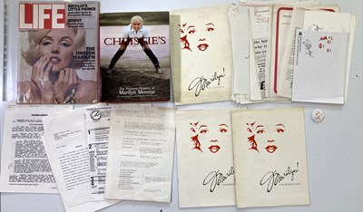 Lot 164 - MARILYN MONROE  - MAGAZINES / EPHEMERA / CHRISTIES CATALOGUE.