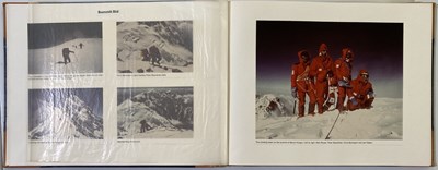 Lot 216 - MOUNTAINEERING INTEREST - THE ASCENT OF MT KONGUR (1981) A PRESENTATION BOOK WITH MANY PHOTOGRAPHS.