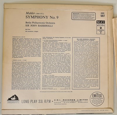 Lot 131 - ASD 596/597 - SIR JOHN BARBIROLLI - MAHLER SYMPHONY NO. 9 (ORIGINAL UK STEREO RECORDING)