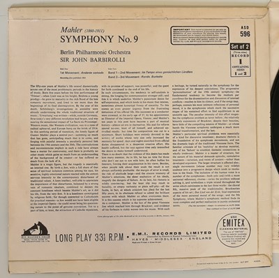 Lot 131 - ASD 596/597 - SIR JOHN BARBIROLLI - MAHLER SYMPHONY NO. 9 (ORIGINAL UK STEREO RECORDING)