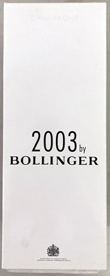 Lot 82 - CHAMPAGNE - A BOLLINGER 2003.